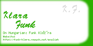 klara funk business card